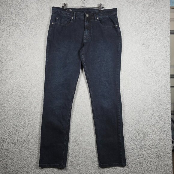 Buffalo David Bitton Jeans Mens Size 34x34 Dark Wash Straight Stretch Jackson-X - Picture 1 of 9